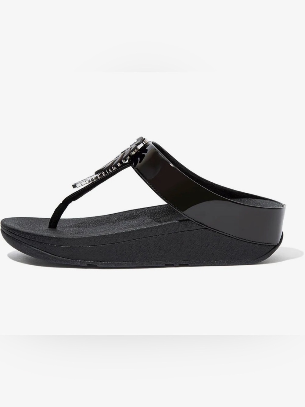 FitFlop Women's Fino Jungle Leaf Toe-post Sandals Flip-Flop Size: 8 - Picture 3 of 16